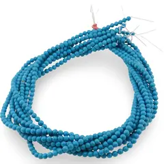 Sirag Turcoaz albastru sfere 4mm, 38-39cm