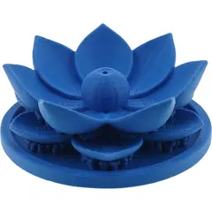 Suport aromaterapie pentru ardere betisoare parfumate, model floare de lotus albastra - 2,5cm
