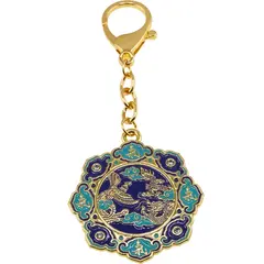 Amuleta breloc feng shui din metal Dragon si Phoenix pentru restabilirea fortei vitale, 2026