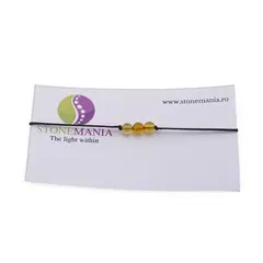 Bratara Therapy Chihlimbar lamaie cu trei sfere 5mm