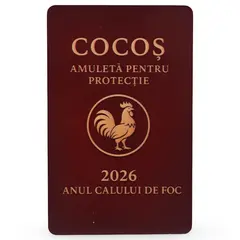 Card Feng Shui zodia Cocos, amuleta pentru protectie in anul Calului de Foc, 2026