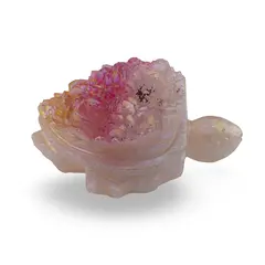 Figurina gravata broasca testoasa din Cuart electroplacat 11cm