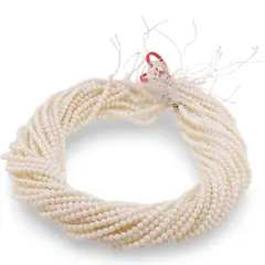 Sirag Coral alb sfere 3-4mm, 40-41cm