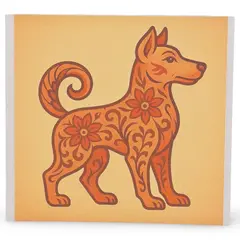 Abtibild sticker Feng Shui cu zodia Caine pentru crestere si evolutie personala