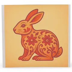 Abtibild sticker Feng Shui cu zodia Iepure pentru crestere si evolutie personala