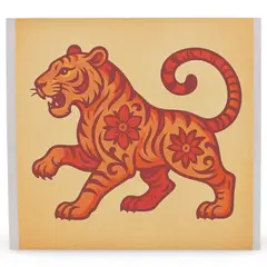 Abtibild sticker Feng Shui cu zodia Tigru pentru crestere si evolutie personala