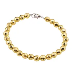 Bratara Hematit auriu sfere fatetate 6mm