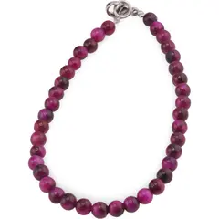 Bratara Ochi de tigru roz sfere 4mm