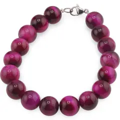 Bratara Ochi tigru roz sfere 10mm