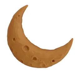 Decoratiune Luna, model texturat cu cratere - 11,5cm