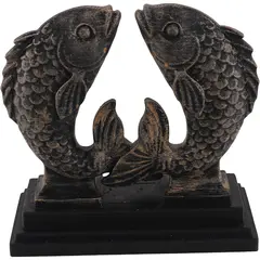 Decoratiune / Statueta pentru zodia Pesti antichizata manual - 10,5cm