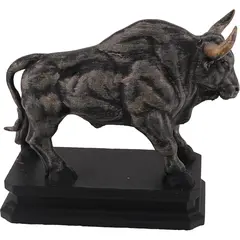 Decoratiune / Statueta pentru zodia Taur antichizata manual - 9,5cm