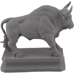Decoratiune / Statueta pentru zodia Taur, gri - 9,5cm