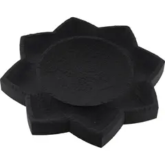 Decoratiune / Suport pentru cristale, model floare de lotus negru - 21cm