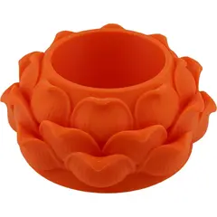 Decoratiune / Suport pentru cristale, model floare de lotus, portocaliu - 4,5cm