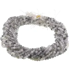 Sirag Cuart gri sfere 4-5mm, 38-39cm