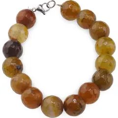 Bratara Agat Crabfire sfere fatetate 12mm