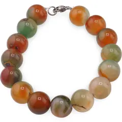 Bratara Agat galben cu verde sfere 12mm