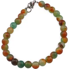 Bratara Agat galben cu verde sfere 6mm