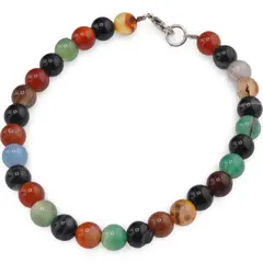 Bratara Agat multicolor sfere 6mm