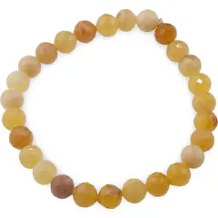 Bratara Opal galben sfere fatetate 7mm