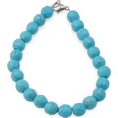 Bratara Turcoaz sfere fatetate 7-8mm