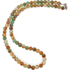 Colier Agat galben cu verde sfere 6mm