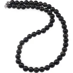Colier Obsidian auriu sfere 8mm