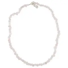 Colier pietre neuniforme Cuart roz, 6-8mm