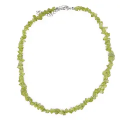 Colier pietre neuniforme Peridot, 6-8mm