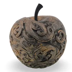 Decoratiune gravata in stil baroc, model mar antichizat manual - 11cm