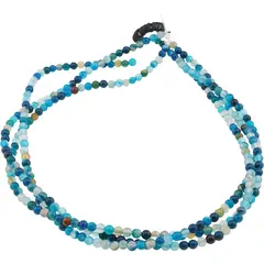 Sirag Agat albastru sfere 4mm, 37-38cm