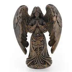 Statueta Inger protectiv gravat si antichizat manual - 14,5cm