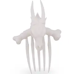 Accesoriu ac de par model craniu de dragon si oase, 10cm - alb