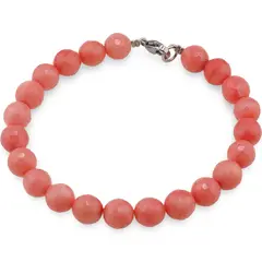 Bratara Coral roz sfere fatetate 8mm