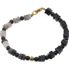 Bratara Cuart turmalinat rondele 5mm, Turmalina patratele 5mm si sfere 4mm, Hematit auriu