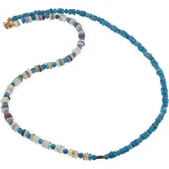 Colier Apatit si Mix cristale rondele 4mm, Apatit sfere 3mm si Hematit auriu