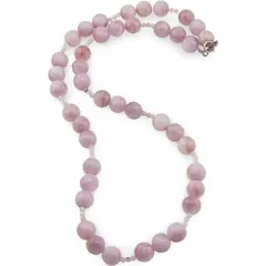 Colier Kunzit sfere 8mm si sfere micro fatetate