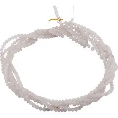 Sirag Cuart alb mat sfere 4mm, 38cm