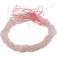 Sirag Cuart roz mat sfere 4mm, 37cm