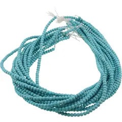 Sirag Turcoaz albastru deschis mat sfere 4mm, 39-40cm