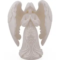 Statueta Inger protectiv gravat, 14,5cm - alb