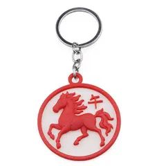 Amuleta breloc feng shui pentru Anul Calului de Foc 2026, protectie si prosperitate, rotund, 5cm
