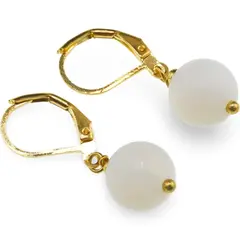 Cercei cu agatatoare Opalit sfere, 10mm