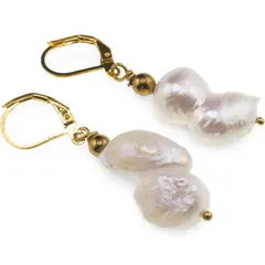 Cercei cu agatatoare Perle de cultura neuniforme, 12-18mm