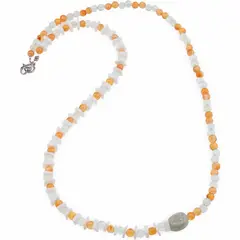 Colier Acvamarin si Carneol sfere 4mm, Opal alb patratele 6mm si Amazonit neregulat