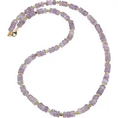 Colier Ametist rondele 5mm si Peridot sfere 3mm