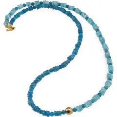 Colier Apatit rondele 5mm si sfere 4mm, Hematit auriu