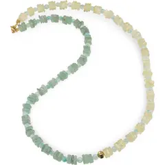 Colier Citrin si Aventurin patratele 5mm, Aventurin  sfere 3mm si Hematit auriu