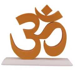 Decoratiune feng shui cu simbolul OM, galben - 22cm